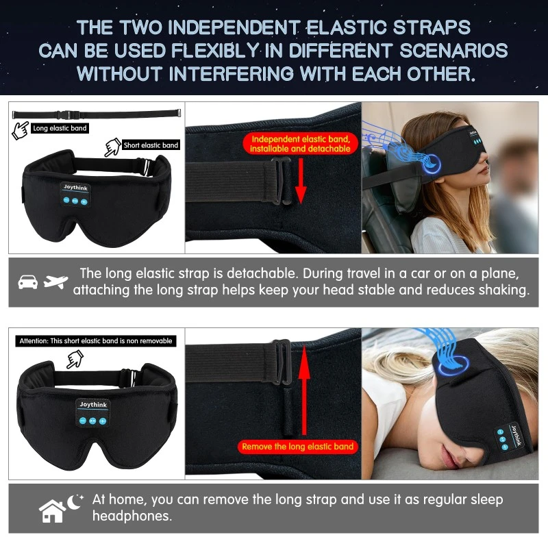 Car Bluetooth Sleep Eye Mask Black Car Bluetooth Sleep Eye Mask Black