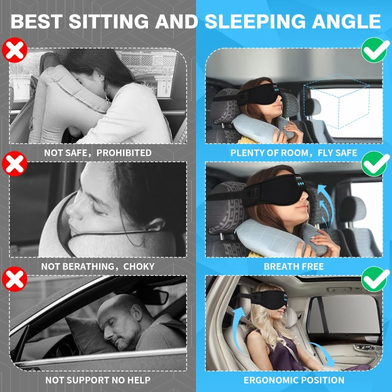 Car Bluetooth Sleep Eye Mask Black Car Bluetooth Sleep Eye Mask Black
