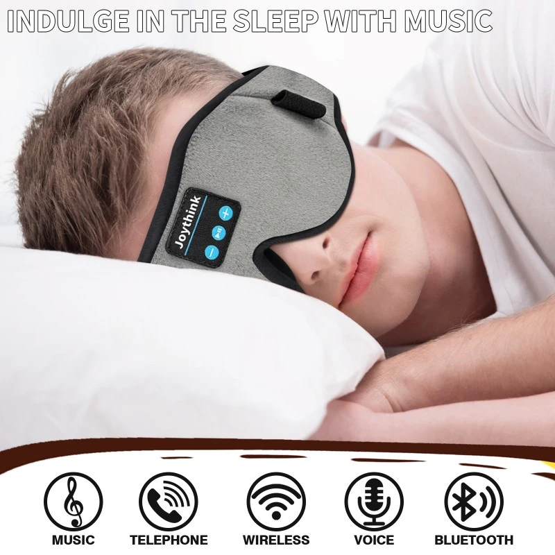 Car Bluetooth Sleep Eye Mask Grey Car Bluetooth Sleep Eye Mask Grey