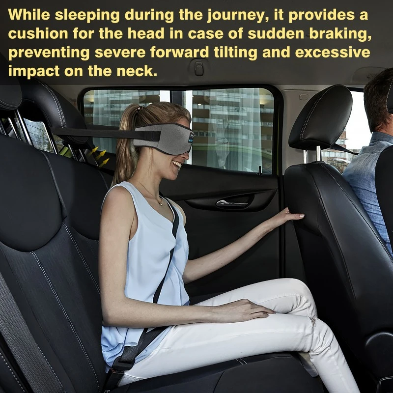 Car Bluetooth Sleep Eye Mask Grey Car Bluetooth Sleep Eye Mask Grey