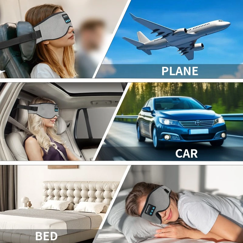 Car Bluetooth Sleep Eye Mask Grey Car Bluetooth Sleep Eye Mask Grey